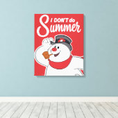 De Snowman™ bevuilen | Ik doe geen zomer Canvas Afdruk (Insitu (Houten vloer))