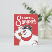 De Snowman™ bevuilen | Ik doe geen zomer Feestdagenkaart (Staand voorkant)