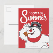 De Snowman™ bevuilen | Ik doe geen zomer Feestdagenkaart (Voorkant / Achterkant)