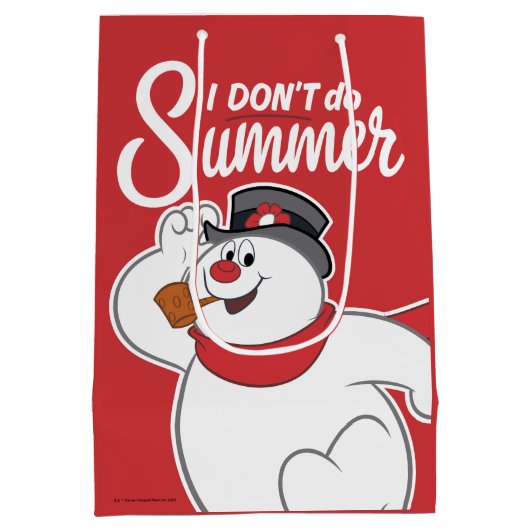 De Snowman™ bevuilen | Ik doe geen zomer Medium Cadeauzakje (Achterkant)