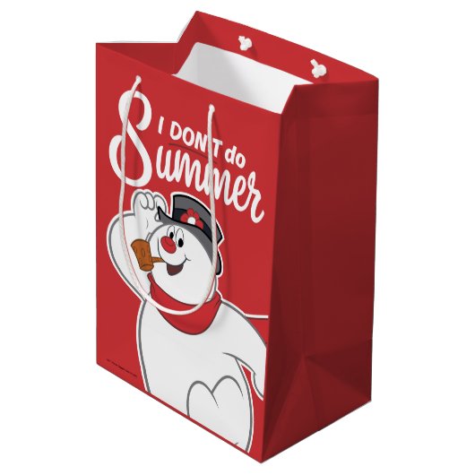 De Snowman™ bevuilen | Ik doe geen zomer Medium Cadeauzakje (Achterkant Gekanteld)