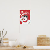 De Snowman™ bevuilen | Ik doe geen zomer Poster (Keuken)
