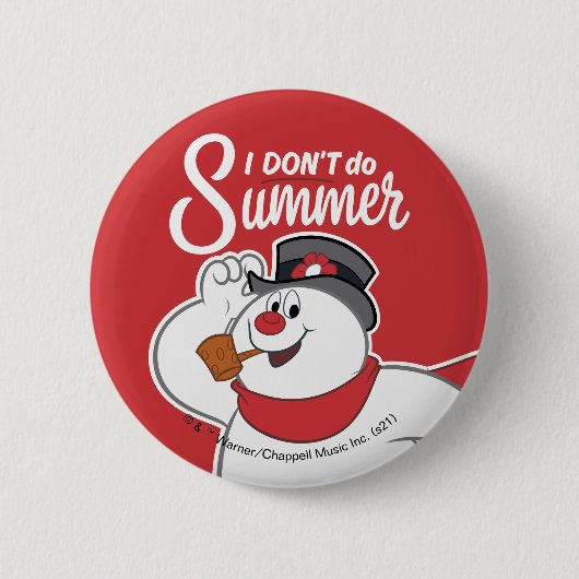 De Snowman™ bevuilen | Ik doe geen zomer Ronde Button 5,7 Cm (Voorkant)