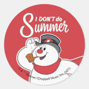 De Snowman™ bevuilen Ik doe geen zomer Ronde Sticker