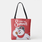 De Snowman™ bevuilen | Ik doe geen zomer Tote Bag (Achterkant)