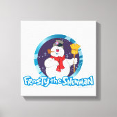 De Snowman™ bevuilen | Magisch Frosty Portret Canvas Afdruk (Voorkant)