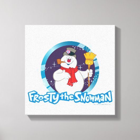 De Snowman™ bevuilen | Magisch Frosty Portret Canvas Afdruk (Voorkant)