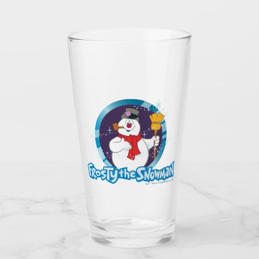 De Snowman™ bevuilen | Magisch Frosty Portret Glas (Voorkant)