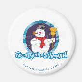 De Snowman™ bevuilen | Magisch Frosty Portret Magneet (Voorkant)