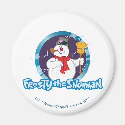De Snowman™ bevuilen | Magisch Frosty Portret Magneet (Voorkant)