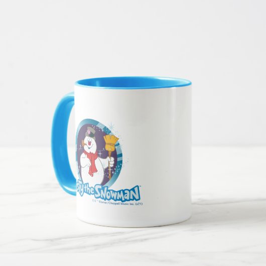 De Snowman™ bevuilen | Magisch Frosty Portret Mok (Voorkant links)