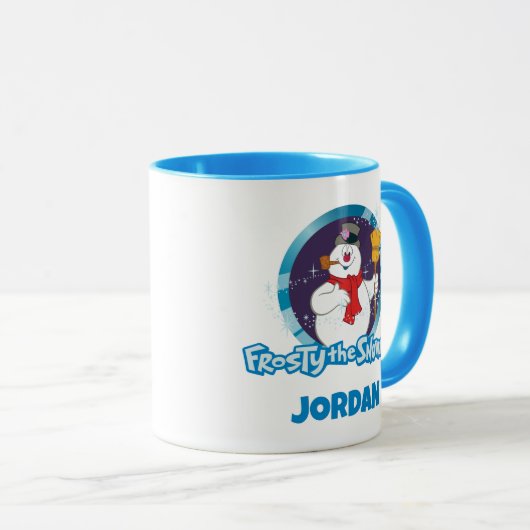 De Snowman™ bevuilen | Magisch Frosty Portret Mok (Voorkant rechts)