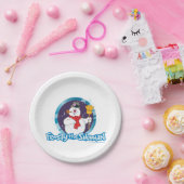 De Snowman™ bevuilen | Magisch Frosty Portret Papieren Bordje (Feest)