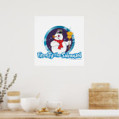 De Snowman™ bevuilen | Magisch Frosty Portret Poster (Keuken)