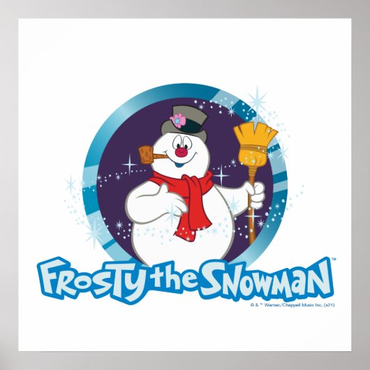 De Snowman™ bevuilen | Magisch Frosty Portret Poster (Voorkant)