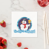 De Snowman™ bevuilen | Magisch Frosty Portret Servet (Insitu)