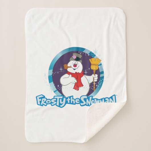 De Snowman™ bevuilen | Magisch Frosty Portret Sherpa Deken (Voorkant)