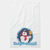 De Snowman™ bevuilen | Magisch Frosty Portret Theedoek (Verticaal)
