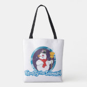 De Snowman™ bevuilen | Magisch Frosty Portret Tote Bag (Achterkant)