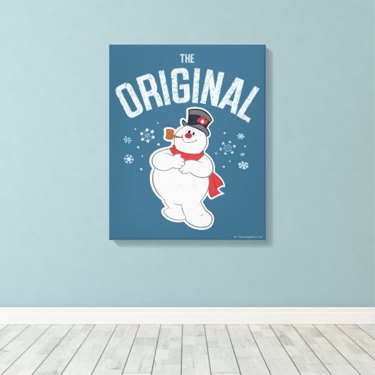 De Snowman™ bevuilen | Oorspronkelijk Canvas Afdruk (Insitu (Houten vloer))
