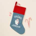 De Snowman™ bevuilen | Oorspronkelijk Kerstsok<br><div class="desc">Bekijk deze retro klassieke Frosty de Snowman-afbeelding met  noodtekens,  met de woorden "The Original".</div>