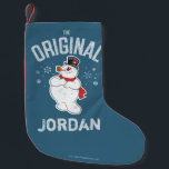 De Snowman™ bevuilen | Oorspronkelijk Kleine Kerstsok<br><div class="desc">Bekijk deze retro klassieke Frosty de Snowman-afbeelding met  noodtekens,  met de woorden "The Original".</div>