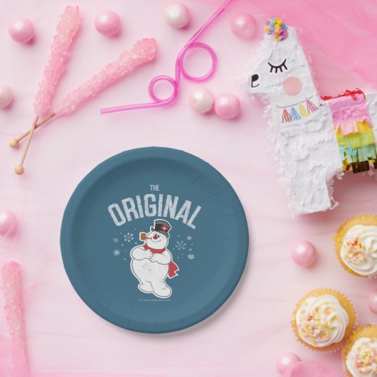 De Snowman™ bevuilen | Oorspronkelijk Papieren Bordje (Feest)