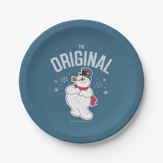 De Snowman™ bevuilen | Oorspronkelijk Papieren Bordje (Voorkant)
