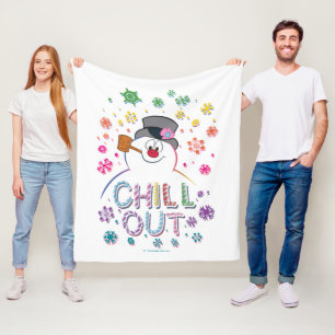 De Snowman™ bevuilen   Rainboog-kleuren "Chill O Fleece Deken