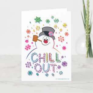 De Snowman™ bevuilen Rainboog-kleuren "Chill Out Feestdagen Kaart
