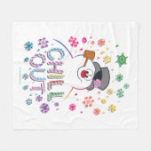 De Snowman™ bevuilen | Rainboog-kleuren "Chill Out Fleece Deken (Voorkant (Horizontaal))