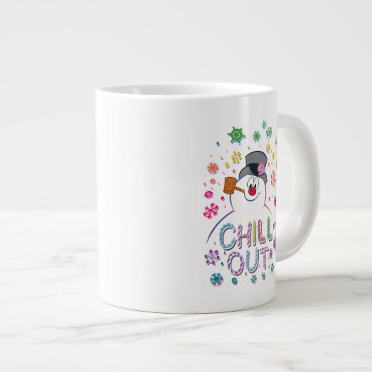 De Snowman™ bevuilen | Rainboog-kleuren "Chill Out Grote Koffiekop (Voorkant rechts)