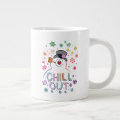 De Snowman™ bevuilen | Rainboog-kleuren "Chill Out Grote Koffiekop (Rechts)