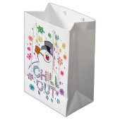 De Snowman™ bevuilen | Rainboog-kleuren "Chill Out Medium Cadeauzakje (Voorkant Gekanteld)
