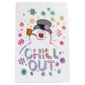 De Snowman™ bevuilen | Rainboog-kleuren "Chill Out Medium Cadeauzakje (Voorkant)