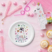 De Snowman™ bevuilen | Rainboog-kleuren "Chill Out Papieren Bordje (Feest)