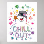 De Snowman™ bevuilen | Rainboog-kleuren "Chill Out Poster (Voorkant)