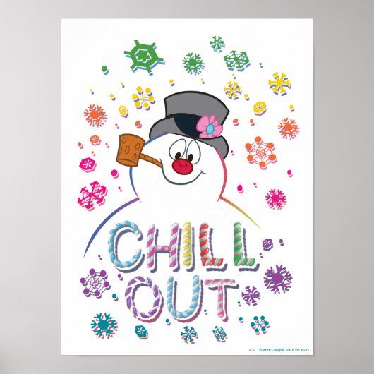 De Snowman™ bevuilen | Rainboog-kleuren "Chill Out Poster (Voorkant)