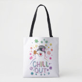 De Snowman™ bevuilen | Rainboog-kleuren "Chill Out Tote Bag (Voorkant)