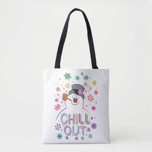 De Snowman™ bevuilen | Rainboog-kleuren "Chill Out Tote Bag (Voorkant)