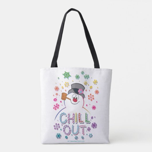 De Snowman™ bevuilen | Rainboog-kleuren "Chill Out Tote Bag (Achterkant)