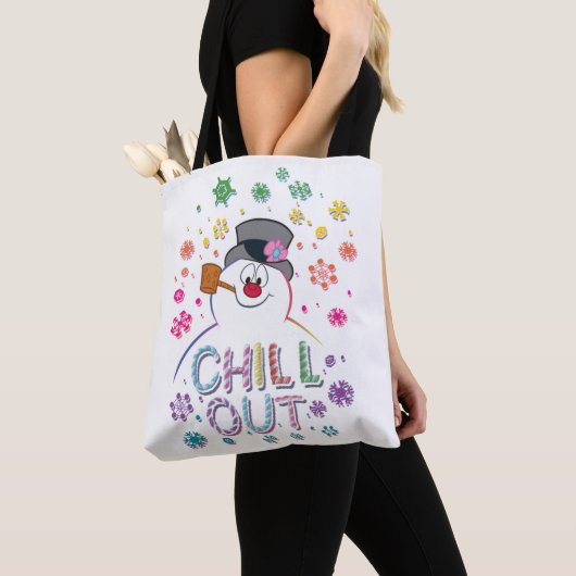 De Snowman™ bevuilen | Rainboog-kleuren "Chill Out Tote Bag (Dichtbij)