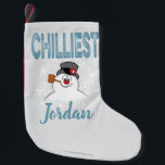 De Snowman™ bevuilen | Zuigelijk Kleine Kerstsok<br><div class="desc">Bekijk deze leuke retro-foto van Frosty the Snowman die luidt: "Kinderelijkste".</div>