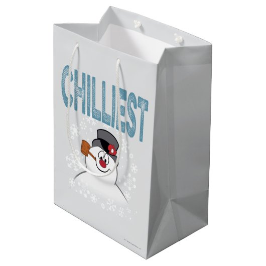 De Snowman™ bevuilen | Zuigelijk Medium Cadeauzakje (Achterkant Gekanteld)