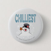 De Snowman™ bevuilen | Zuigelijk Ronde Button 5,7 Cm (Voorkant)