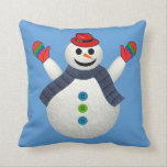 DE SNOWMAN CHRISTMAS-PILLOW TE BEVORDEREN KUSSEN<br><div class="desc">SCHATTIGE SNOWMAN PILLOW 'HAPPY FACE'. Frosty 'Happy Face' Snowman is helemaal gekleed en klaar voor de feestdagen. Voeg dit ontwerp toe aan uw collectie Winter/Holiday en als het perfecte geschenk voor mensen van alle leeftijden om te genieten.</div>