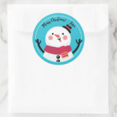 De Snowman Cute Kerst stickers bevroeden (Tas)