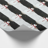De Snowman die de Maan Gift Wrap leuk vindt Cadeaupapier (Hoek)