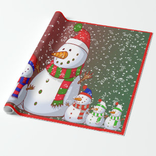 De Snowman-familie - Cadeaupapier