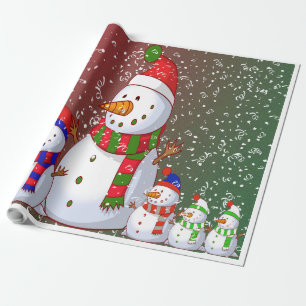 De Snowman-familie - Cadeaupapier